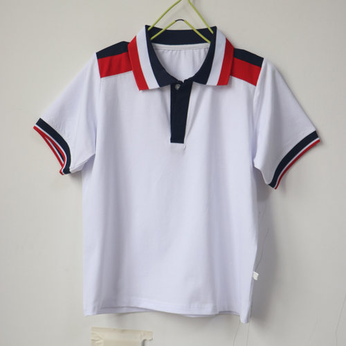 学生夏季校服短袖棉POLO衫可定做
