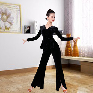 2025春装新款气质运动休闲金丝绒套装女广场舞服跳舞小个子洋气