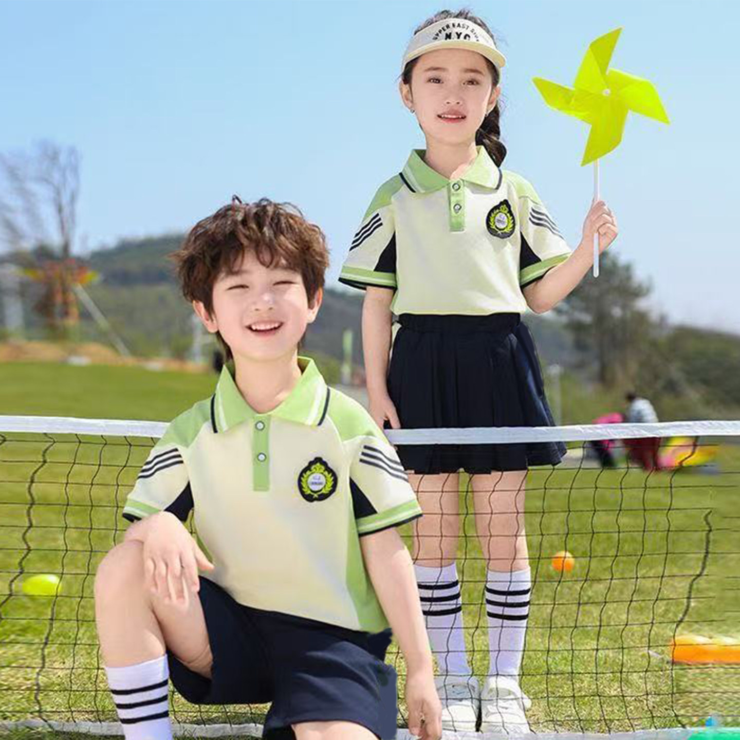 甜良服饰学院风夏季儿童运动套装