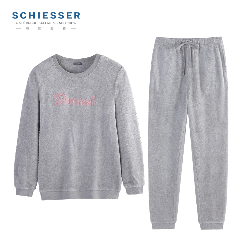 德国舒雅女士法兰绒保暖睡衣套装