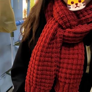 手工编织diy围巾8股毛线团情人牛奶棉十字花围脖材料包送男女友