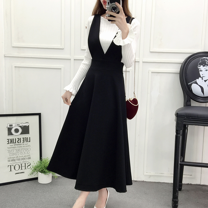 2020秋冬季新款女装早秋季长裙