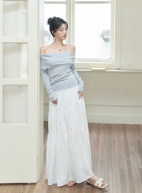 SerioLudere蛋仔很懒 两色松紧腰遮胯显瘦百搭长款裙子蛋糕半身裙