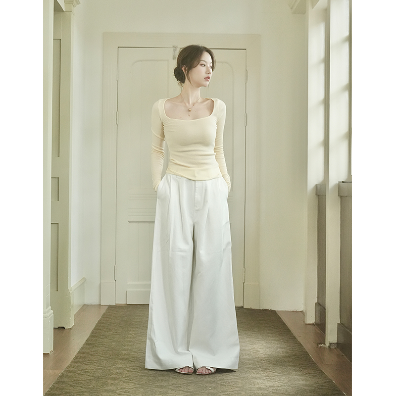 SerioLudere蛋仔很懒方领打底衫