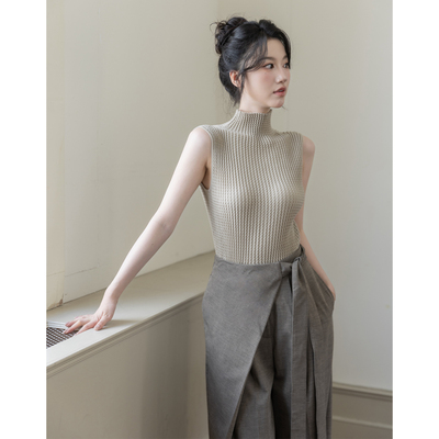 SerioLudere蛋仔很懒/羊毛纹理肌理感半高领显瘦百搭内搭打底衣女