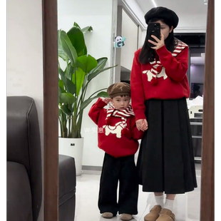 【白马王子】冬季儿童男女装圆领森系韩版加厚新款针织男童毛衣