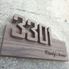 high-grade solid wood household House number number Listing personality customized villa shop originality three-dimensional number Room number sign