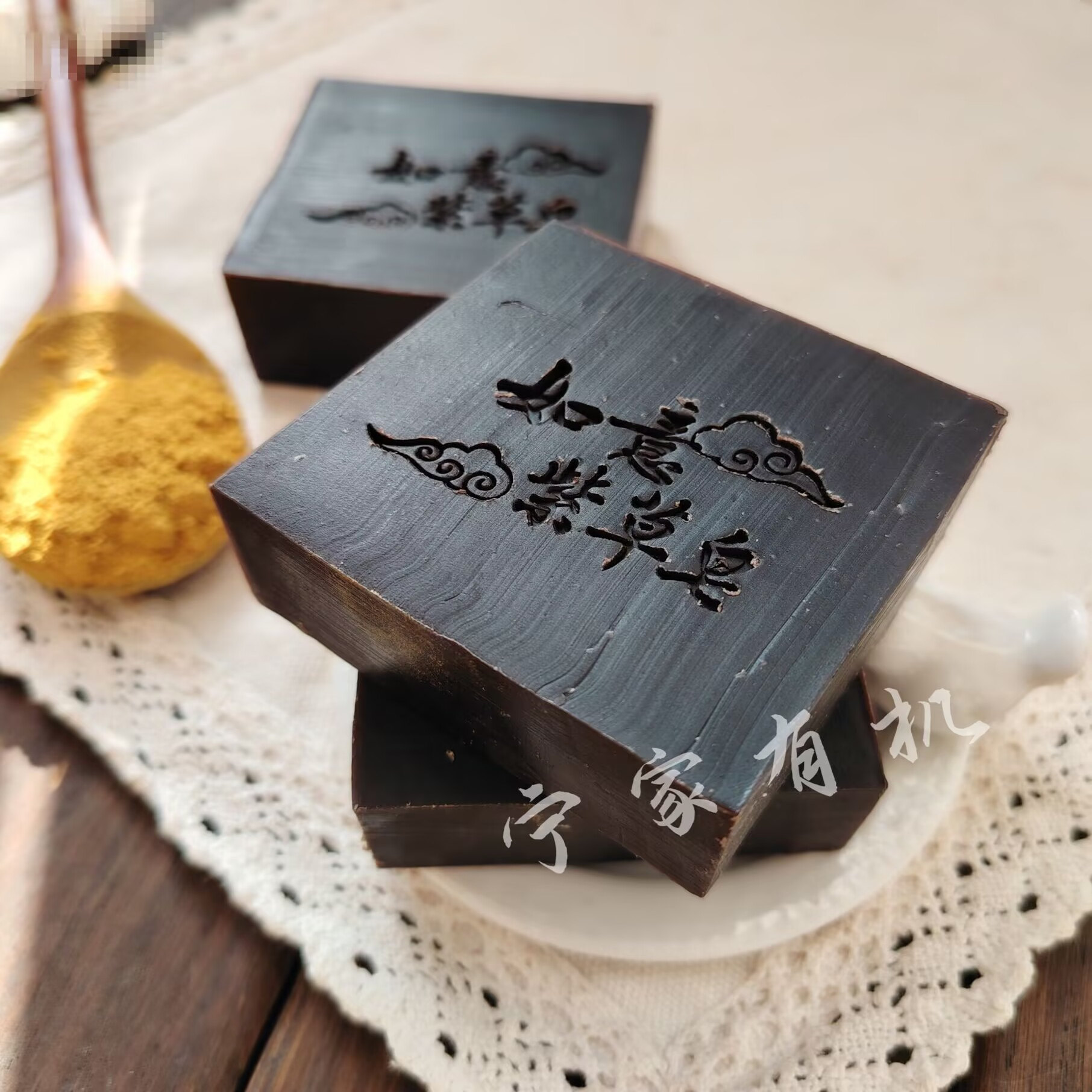 新!如意金黄紫草痘皂70克*冷制皂 深清洁修逗印宁家茶油手工皂