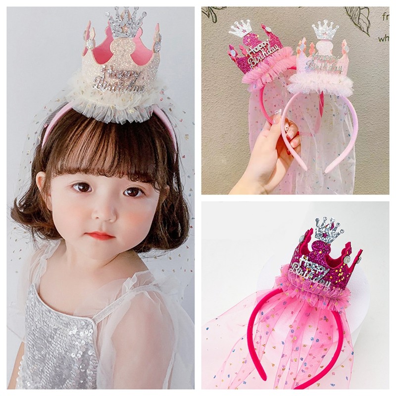 韩国亮片皇冠头纱发箍公主可爱生日拍照头饰宝宝儿童节日造型发卡,童装/婴儿装/亲子装,发饰,淘宝优惠券,粉丝福利购,淘宝优惠卷