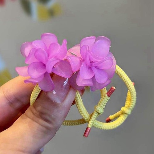 甜美可爱小女孩彩色立体花朵发绳