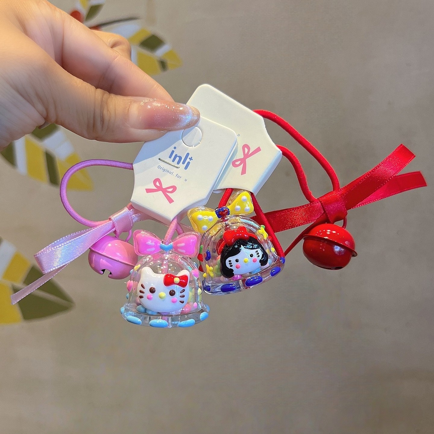 小嫩粉可爱彩色手绘流沙公主发绳浪漫甜心儿童丸子头发饰铃铛发圈,童装/婴儿装/亲子装,发饰,淘宝优惠券,粉丝福利购,淘宝优惠卷