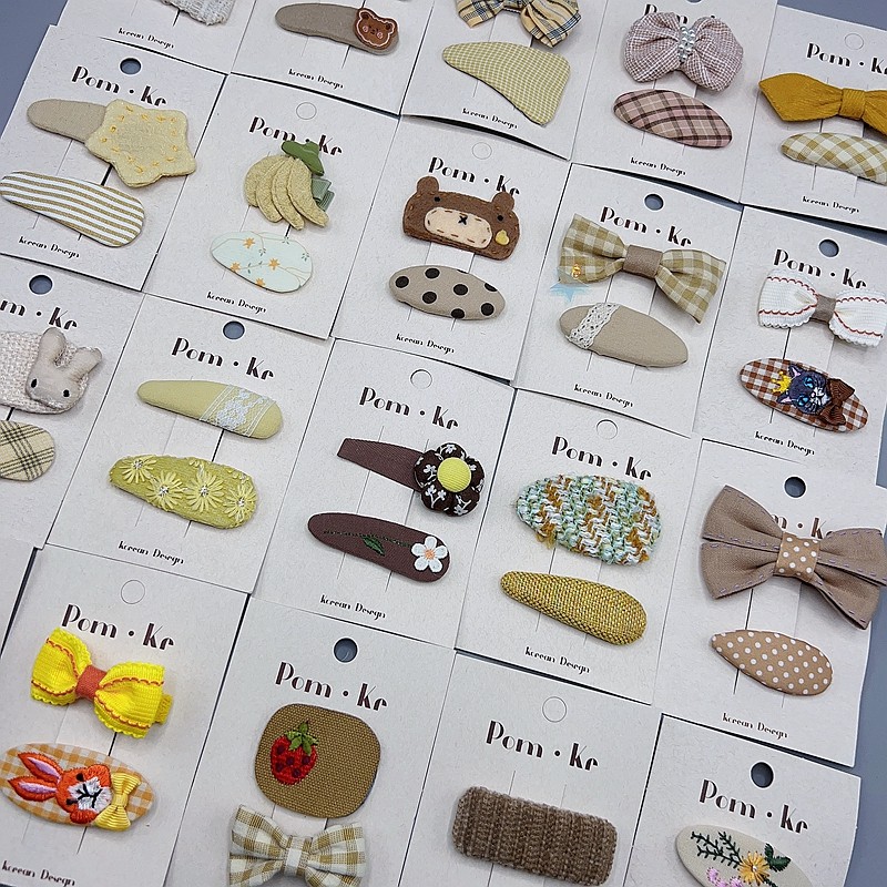 可爱奶咖系儿童发夹少女BB夹发卡蝴蝶结侧边夹布艺卡通碎发夹头饰,童装/婴儿装/亲子装,发饰,淘宝优惠券,粉丝福利购,淘宝优惠卷