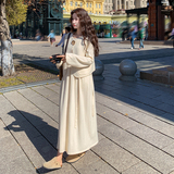 法式温柔风米白色马甲连衣裙套装女2025秋冬季新款显瘦减龄两件套，女装套装/套裙，2D109