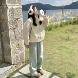 冬季加厚拼接羊羔毛外套879/P215/K318，女装毛呢外套，2D109