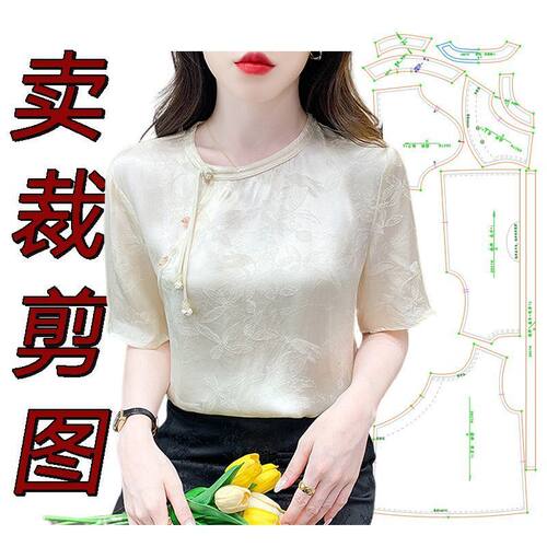 裁剪图纸样3607女新中式