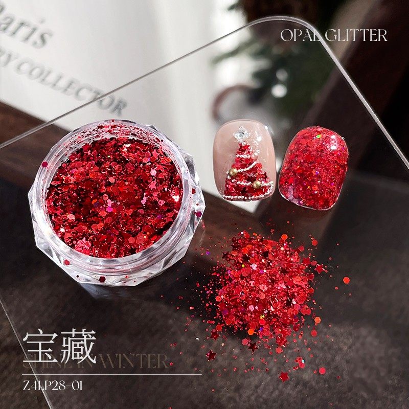 卡妞新年红色美甲圣诞大亮片2026年新款碎钻魔镜粉闪粉指甲装饰品,彩妆/香水/美妆工具,指甲装饰,淘宝优惠券,粉丝福利购,淘宝优惠卷