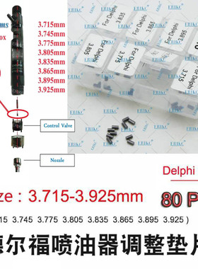 德尔福调喷油器整垫片3.715-3.925mm 德尔福弹簧调整垫片 Eu3/4