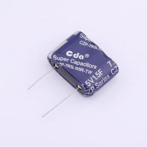 CZP-7R5L155R-TW 超级电容器 1.5F -10%~+30% 7.5V 插件,32x11x22