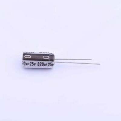 NPXD21E821MF 固态电容 820uF ±20% 25V 插件,D8xL16mm
