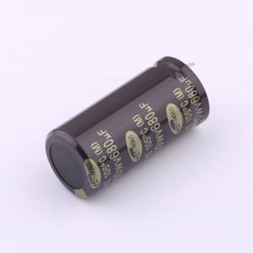 HE2D687M22045HA18P 牛角型电解电容 电解电容 插件,D22xL45mm