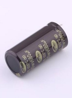 HE2D687M22045HA18P 牛角型电解电容 电解电容 插件,D22xL45mm