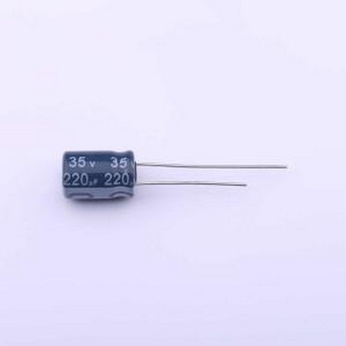 ECR1VGK221MLL080011 直插铝电解电容 220uF ±20% 35V 插件,D8xL