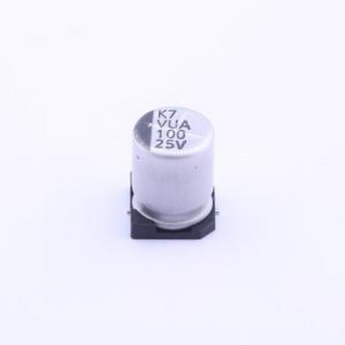 VUA101M1ETR-0810K 贴片型铝电解电容 100uF ±20% 25V SMD,D8xL1