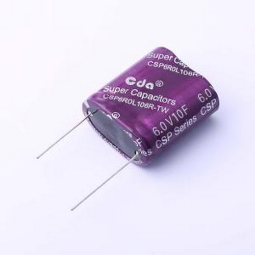 CSP-6R0L106R-TW 6.0V10F 超级电容器 10F -10%~+30% 6V 插件,P=1
