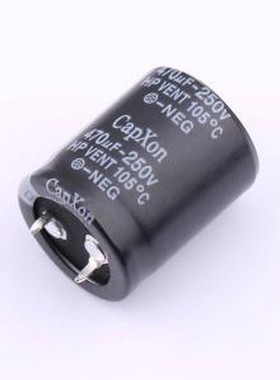 HP471M250N300AP4 牛角型电解电容 470uF 250V 插件,D25xL30mm