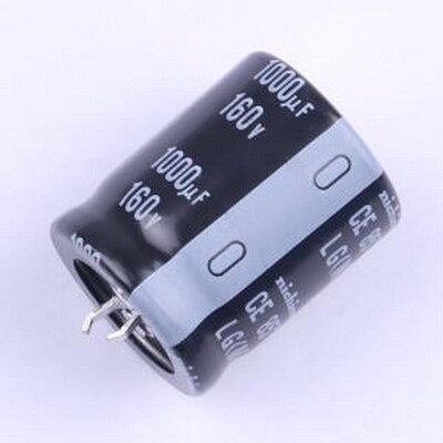 LLG2C102MELA30 牛角型电解电容 1000uF ±20% 160V 插件,D25xL30