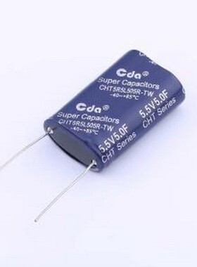 CHT-5R5L505R-TW 5.5V5F 超级电容器 5F -10%~+30% 5.5V 插件,P=1