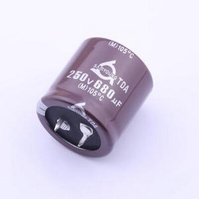 TDA250V680M30*30 牛角型电解电容 680uF ±20% 250V 插件,D30xL3