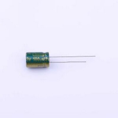 GR107M063F12RR0VL4FP0 直插铝电解电容 100uF ±20% 63V 绿 插件