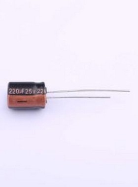 RZW221M1EBK-0811 直插铝电解电容 220uF ±20% 25V 插件,D8xL11.