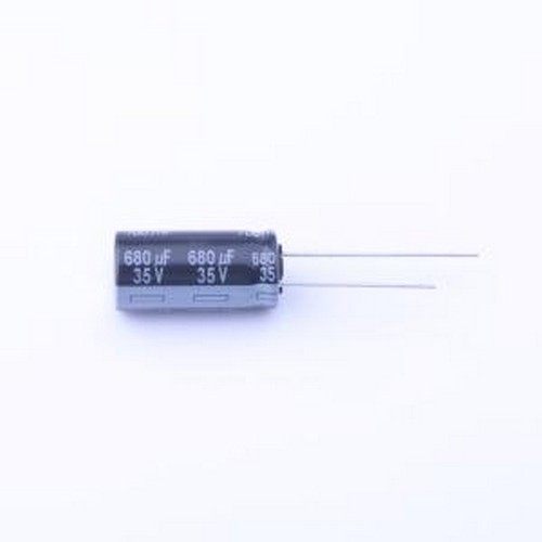 EEUFR1V681 直插铝电解电容 680uF ±20% 35V 插件,D10xL20mm