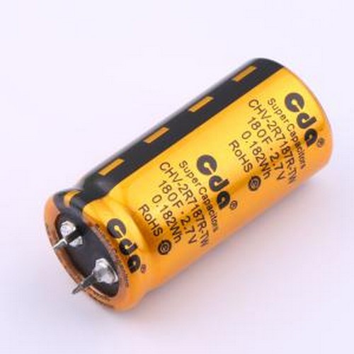 CHV-2R7187R-TWS1 超级电容器 180F -10%~+30% 2.7V 插件,25x50mm
