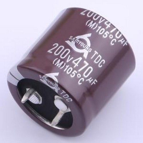 TDC200V470M25.4*25 V 牛角型电解电容 470uF ±20% 200V 插件,D2