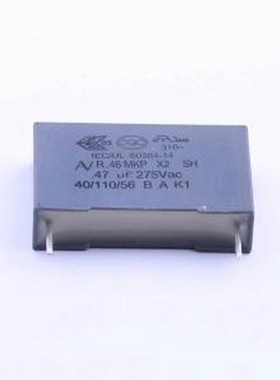 R46KN347000N0M 安规电容 等级:X2 470nF ±20% 275V 插件,P=22.5