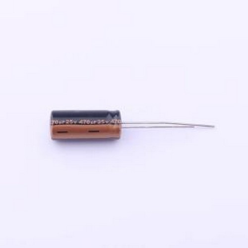 RXW471M1EBK-0820 直插铝电解电容 470uF ±20% 25V 插件,D8xL20m