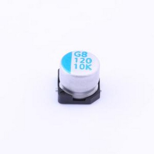 OVK121M1ATR-0606 固态电容 120uF ±20% 10V SMD,D6.3xL5.9mm