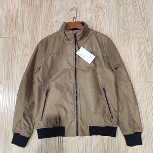 外贸西班牙尾货春秋男士夹克款薄棉衣休闲立领修身款夹克衫外套