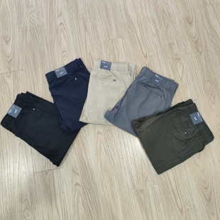 中高松紧腰水洗长裤 宽松大码 男夏秋棉质薄面料微弹休闲裤 外贸新款