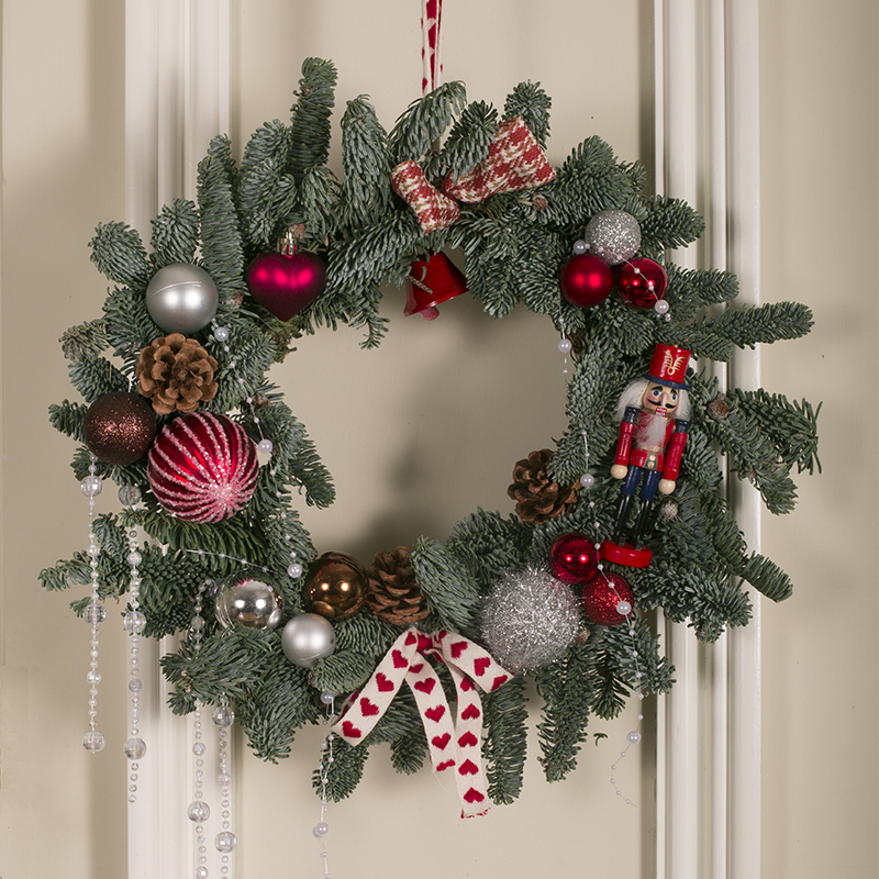 仙妮美学真诺贝松圣诞花环diy材料包手工圣诞节门挂装饰沙龙活动