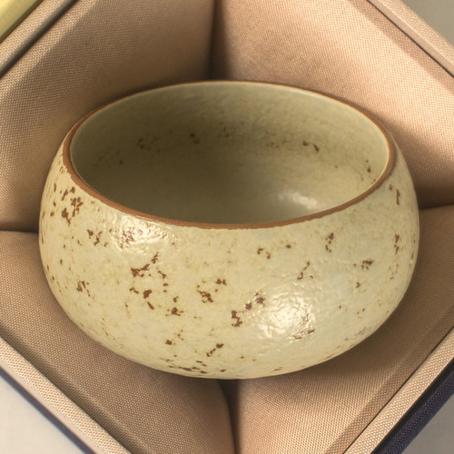 中古风火石红陶瓷75ml品茗杯