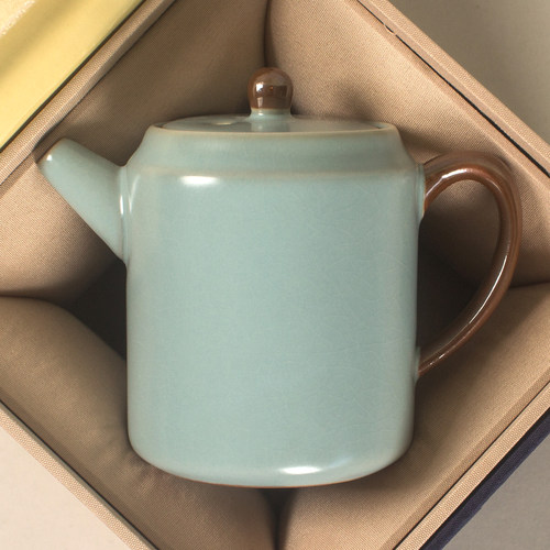 清仓200ml天青汝窑茶壶
