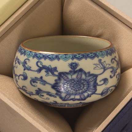 正品汝窑茶杯清仓便宜卖80ml米黄汝瓷仿古釉品茗杯功夫茶具杯子喝