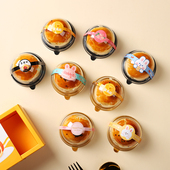 蛋黄酥包装 盒单独个盒子托打包礼袋雪媚娘贴纸糕点月饼吸塑.青团