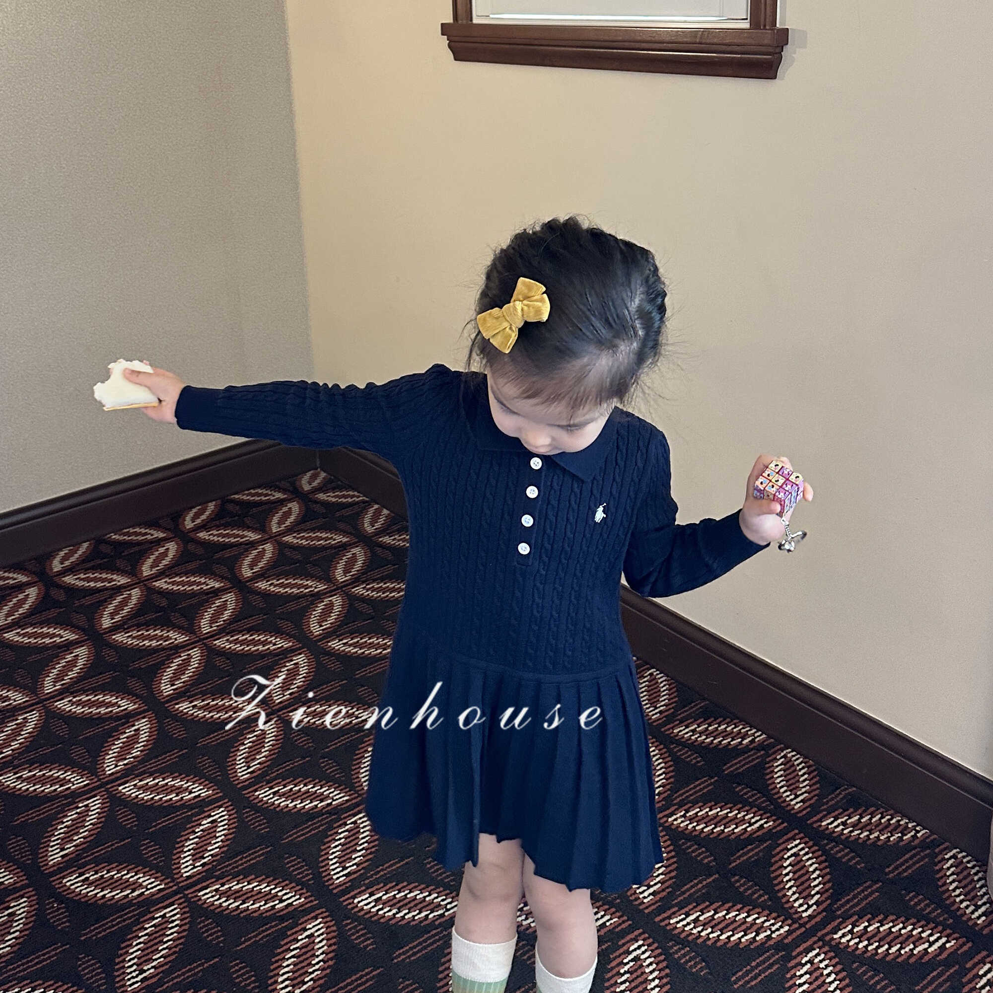 ZIENHOUES女童百褶连衣裙