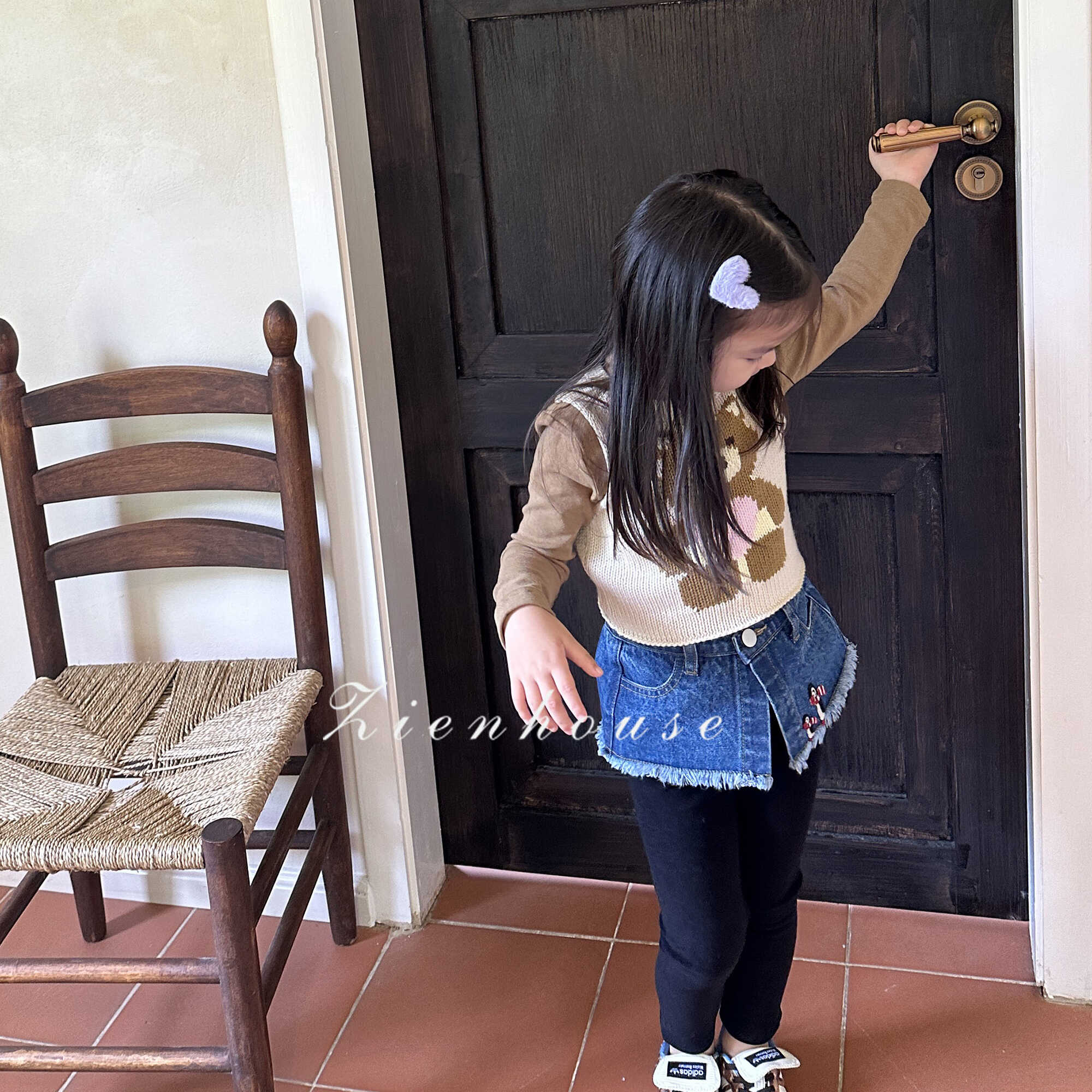 ZIENHOUESPima棉学院风针织外套