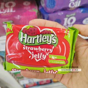 英国Hartley's哈特利0脂果冻块135g青柠草莓树莓甜橙黑加仑黑樱桃